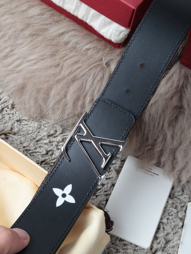 LV皮帶 經典 Damier帆布與Damier Infini牛皮 路易威登男士雙面腰帶  xfp2102